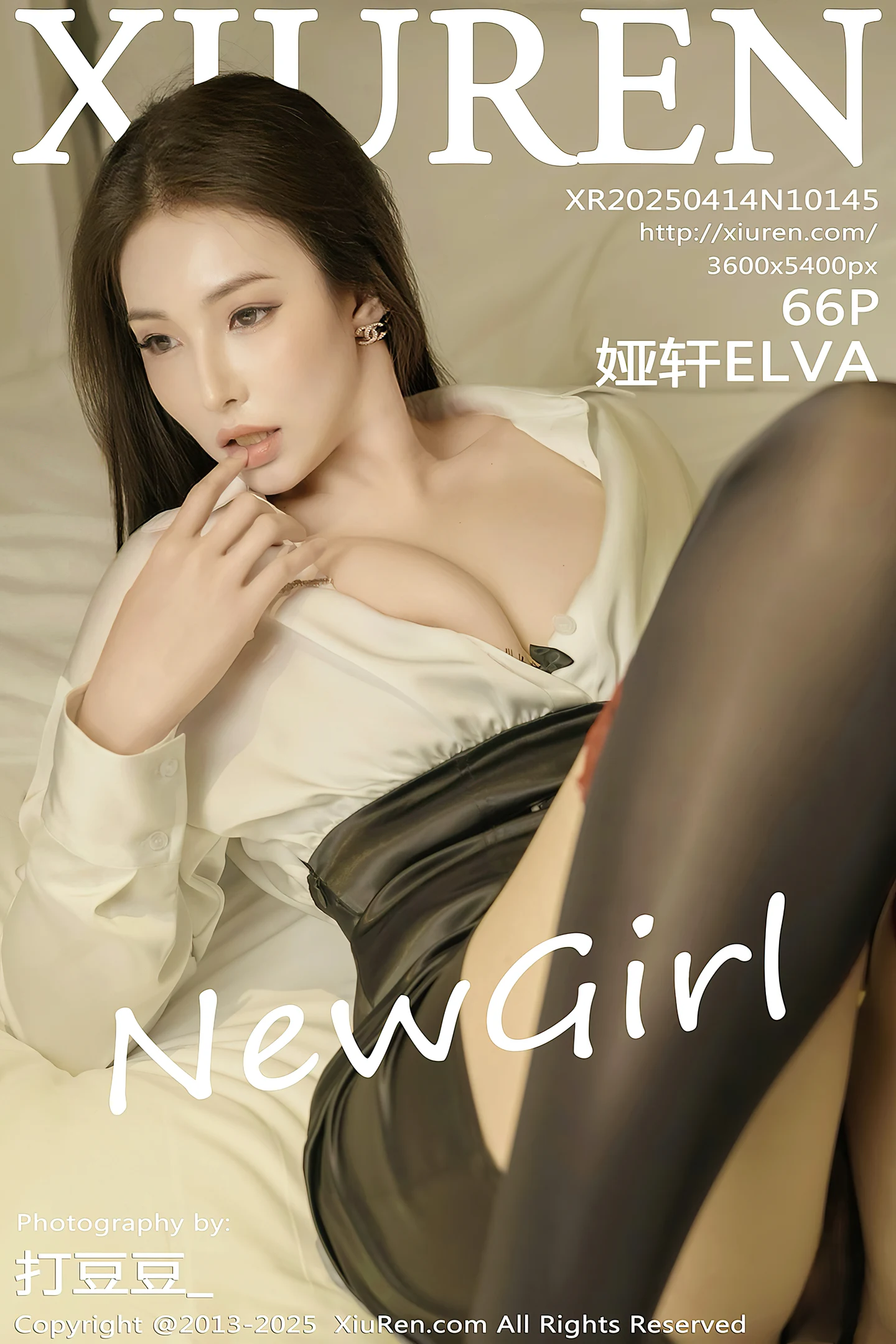 [XiuRen秀人网] VOL.10145 新人模特娅轩ELVA性感黑色情趣内衣配黑丝吊袜秀美腿诱惑写真66P-秀人网官方网站